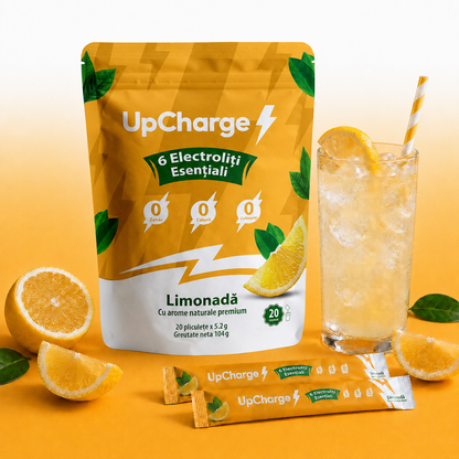 Electroliți cu Aromă de Limonadă, UpCharge, 20 Serviri, 104g
